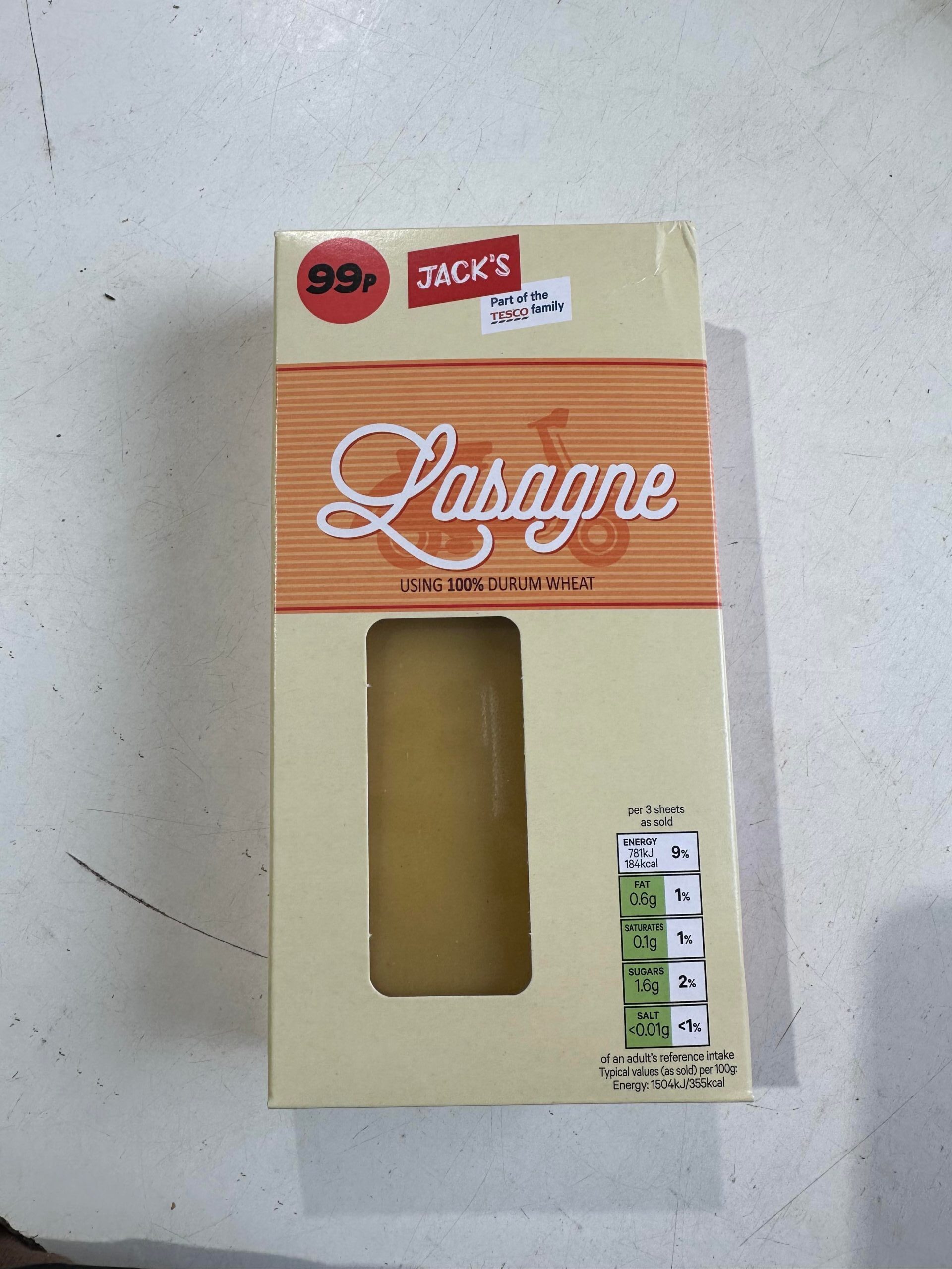 Lasagne sheets Jacksons Fruit & Veg